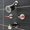 Kingston Brass Two-Handle Tub and Shower Faucet, Polished Nickel KBX8146CKL - alternate 2